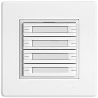 Poussoir KNX RGB ENC EDIZIO.liv SNAPFIX® capteur temp.RGB-LED étiqu.8×com.1T bc