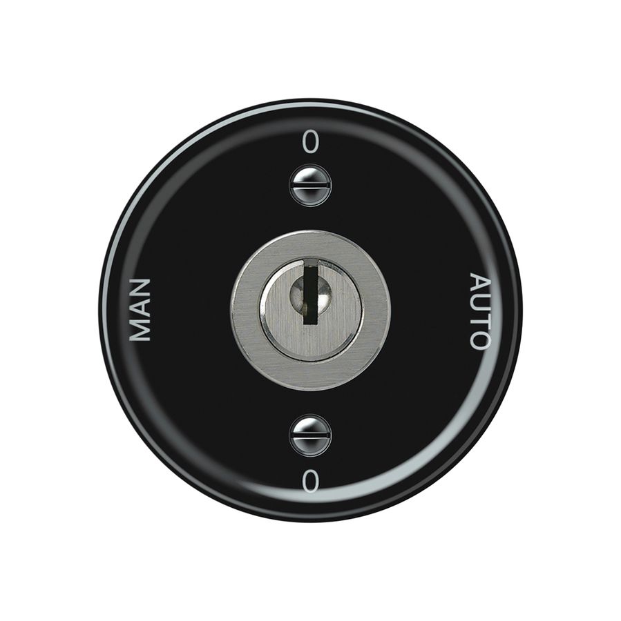 Interruttore a chiave origin commutatore 2/1L 16A 250V 0-AUTO-0-MAN 60×60mm nero