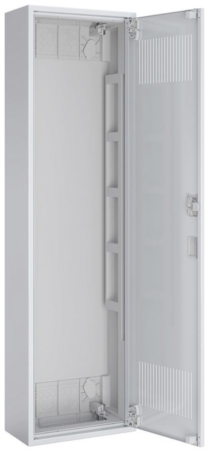 Coffret vide AP Pragma a.porte a.fentes blanc 1 champ 7 rangées 300×1100×160mm