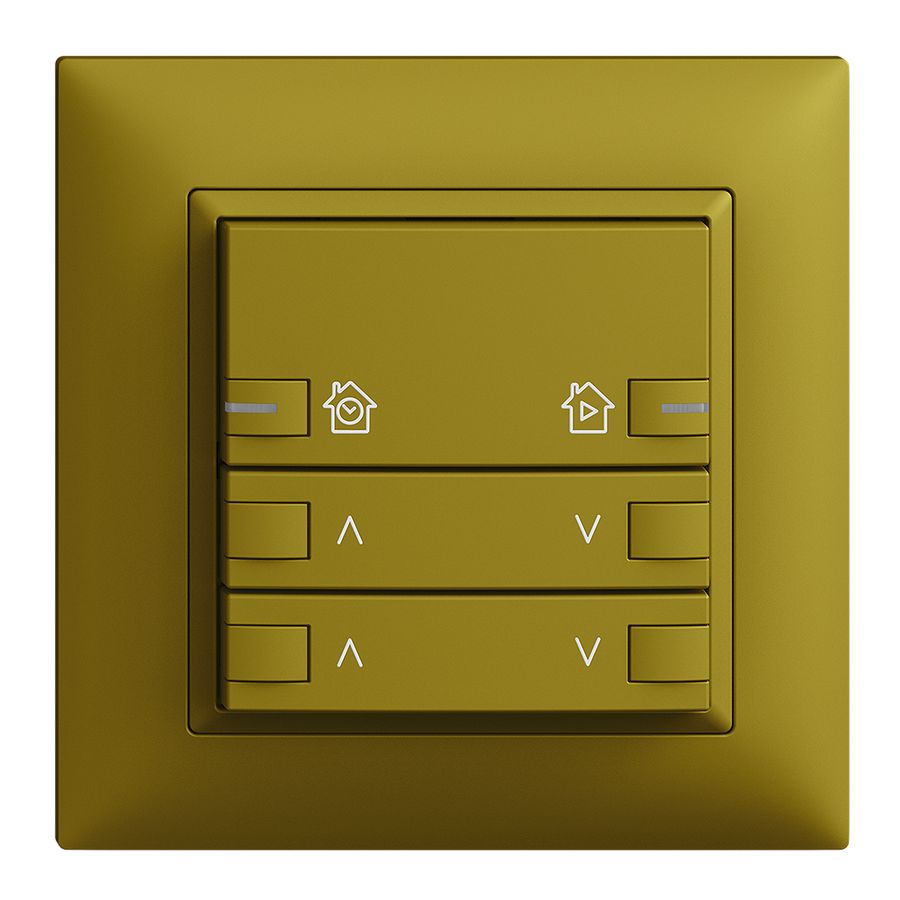 UP-Frontset EDIZIOdue zeptrionAIR Motor 2K mit Bez. mit LED olive