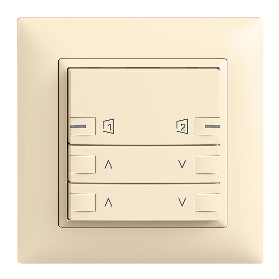 UP-Frontset EDIZIOdue zeptrionAIR Motor 2K S1/S2 mit LED vanille