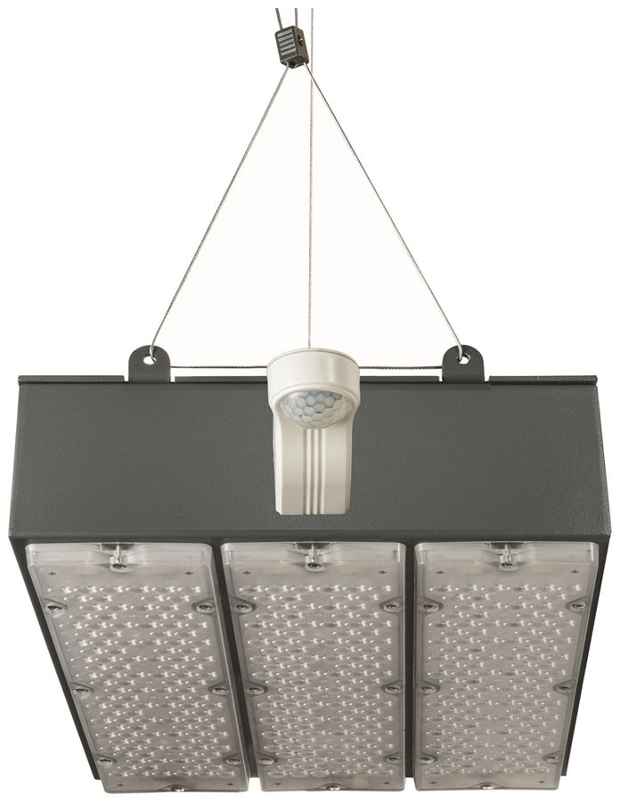 LED-Hallenstrahler Sylvania KubiXx WIDE PIR 83W 14300lm 840 IP65 DALI 440×280