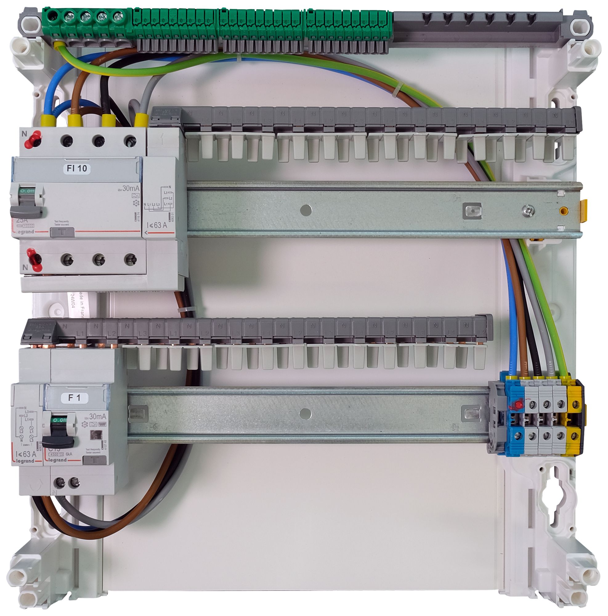 Petit tableau de distribution AP Legrand 2-rangées 36 UM blanc