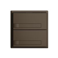 UP-Universaltaster 2×1T EDIZIOdue coffee, mit Papier, ohne LED