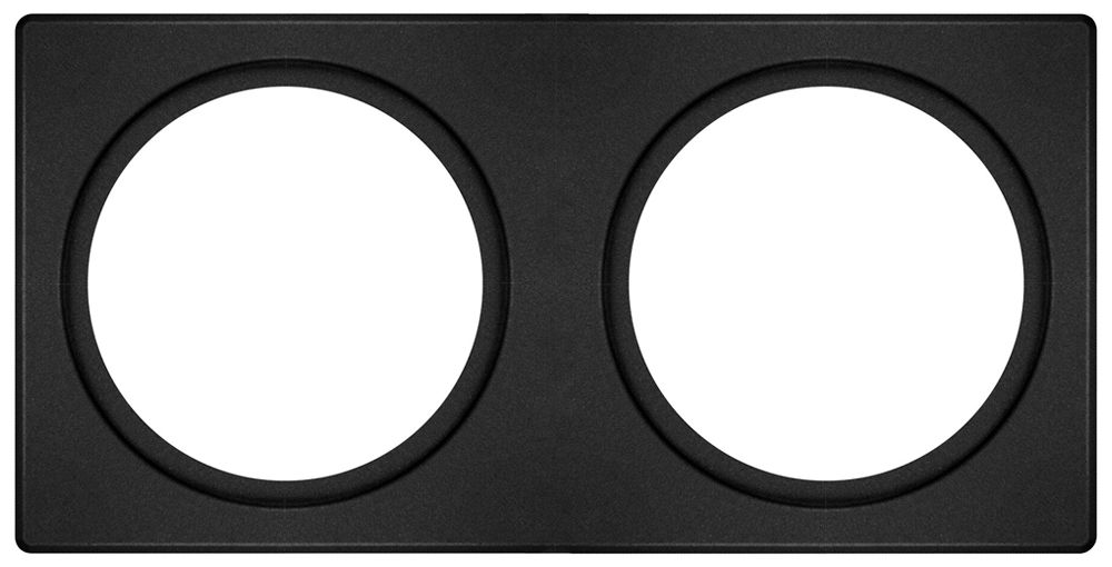 Plaque de recouvrement LEDVANCE FRAME acier 200×100mm 2×Ø68mm noir