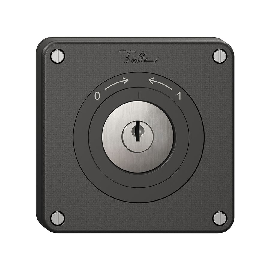 Contact pivotant NEVO, avec serrure&2 clés, KS, 0<->1, noir