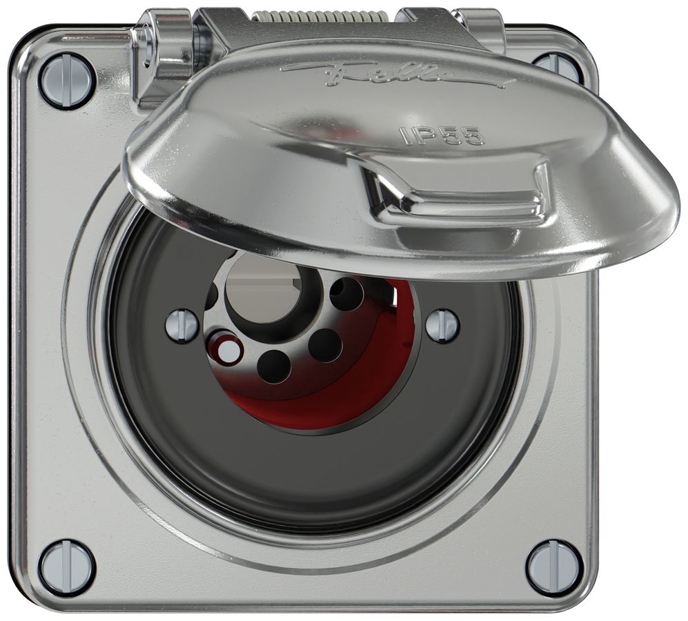 Contact pivotant ELEMENT SNAPFIX® 1P 2F 16A 400V 1<-0->2 87×91×73mm aluminium