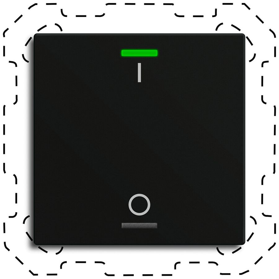 EB-Taster KNX RGBW MDT BE-TAL60T116.B1 1T/2B Temp.schwarz matt "I/O"