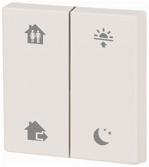 Bascule xComfort CWIZ-02/81, 2 fois, symboles de scènes, 55×55mm, blanc brillant