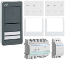 Kit audio elcom.home p.2appartamenti postazione interna bianco/esterna antracite