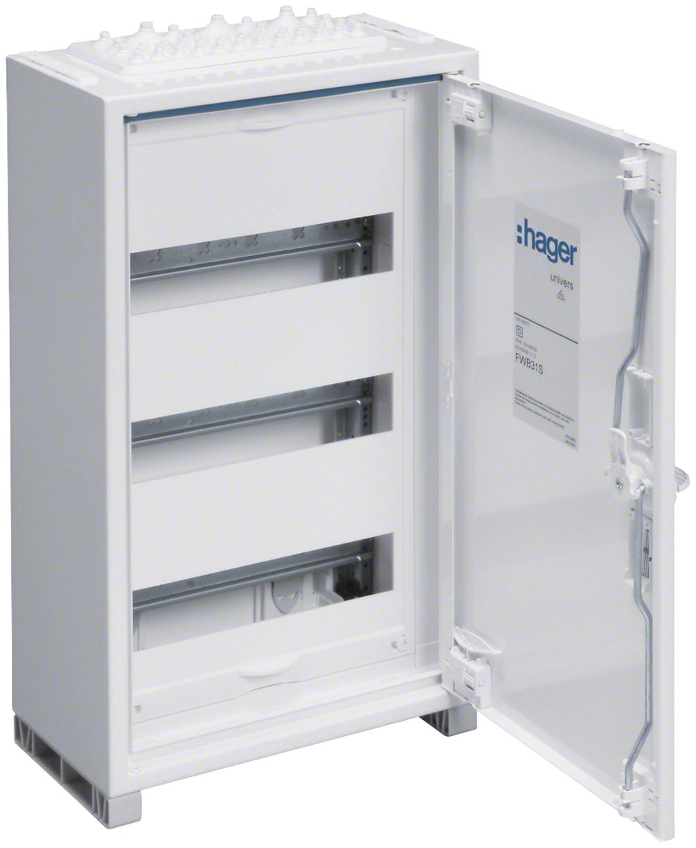 Distributore AP Hager univers 3 file 36UM porta IP44 300×500×160mm