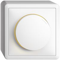 AP-Drehdimmer EDIZIOdue 20…300W beleuchtbar Phasenabschnitt weiss