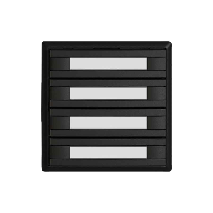 Pulsante KNX RGB EDIZIO.liv SNAPFIX® sensore temp.s.LED targ.4× com.2T ne