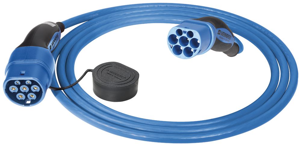 Ladekabel MENN für E-Auto Mode 3 T2 32A 1L 7.5m 220Ω 230V