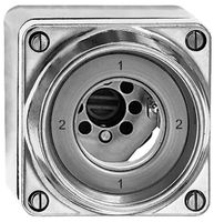 AP-Drehschalter feucht 3/1P Al natur für Sicherheitsschloss, ohne Zylinder