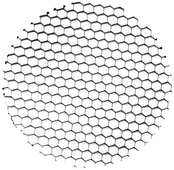 Frangiluce a nido d'api SLV NUMINOS M alluminio simmetrico Ø55.7mm nero