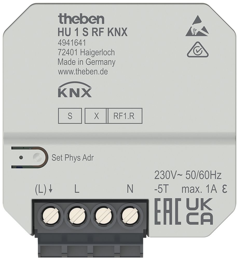 Actionneur de chauffage KNX ENC Theben HU 1 S RF 1-canal