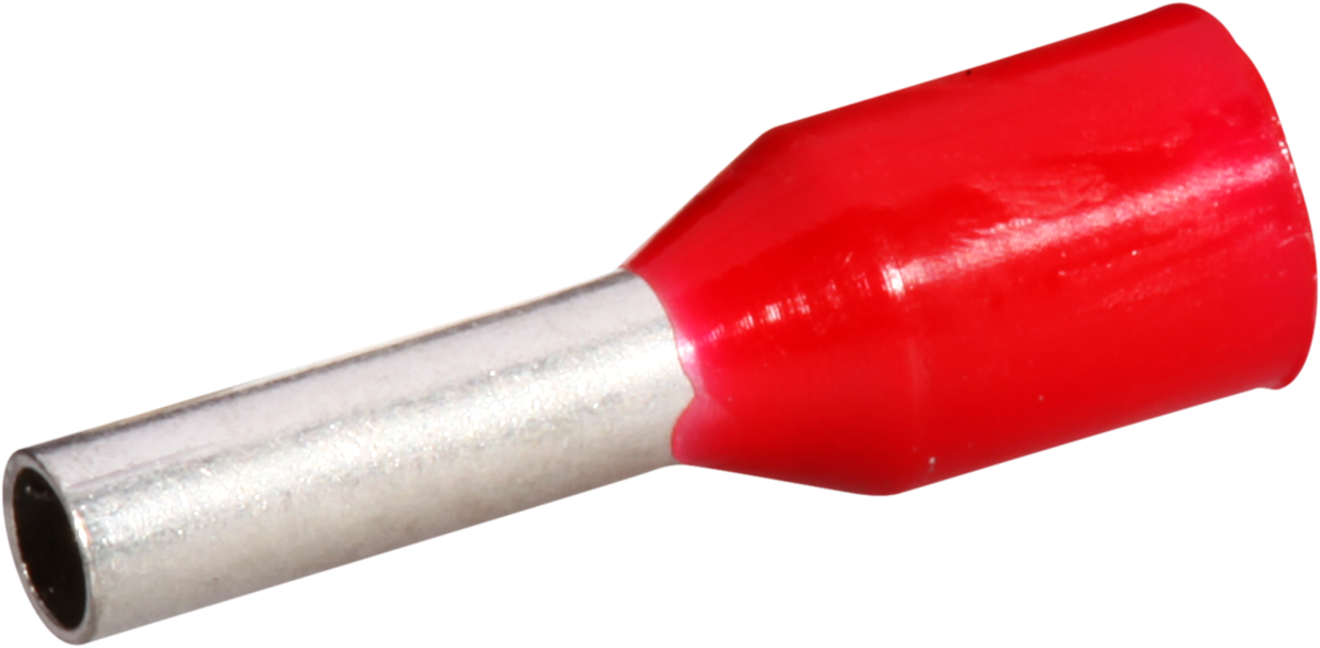 Aderendhülse Ferratec DIN isoliert 1mm²/6mm rot