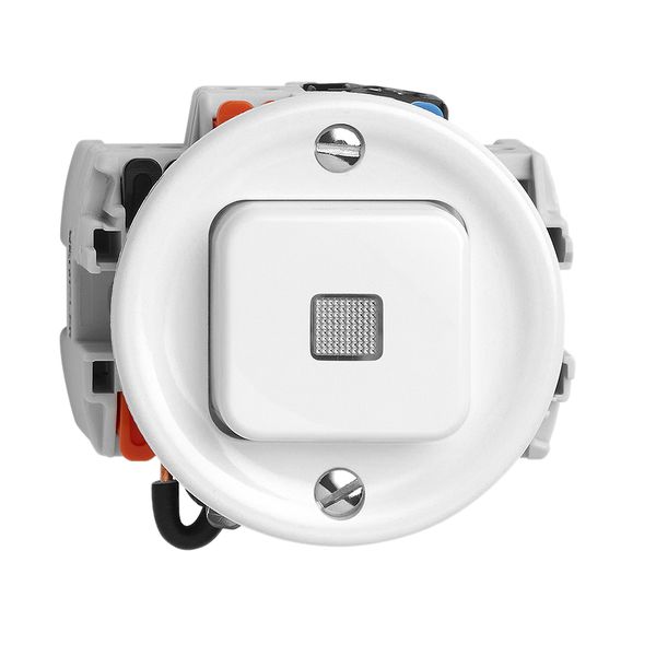 Interruttore a pulsante luminoso 3/2L bianco LED giallo, per combinazione AP X