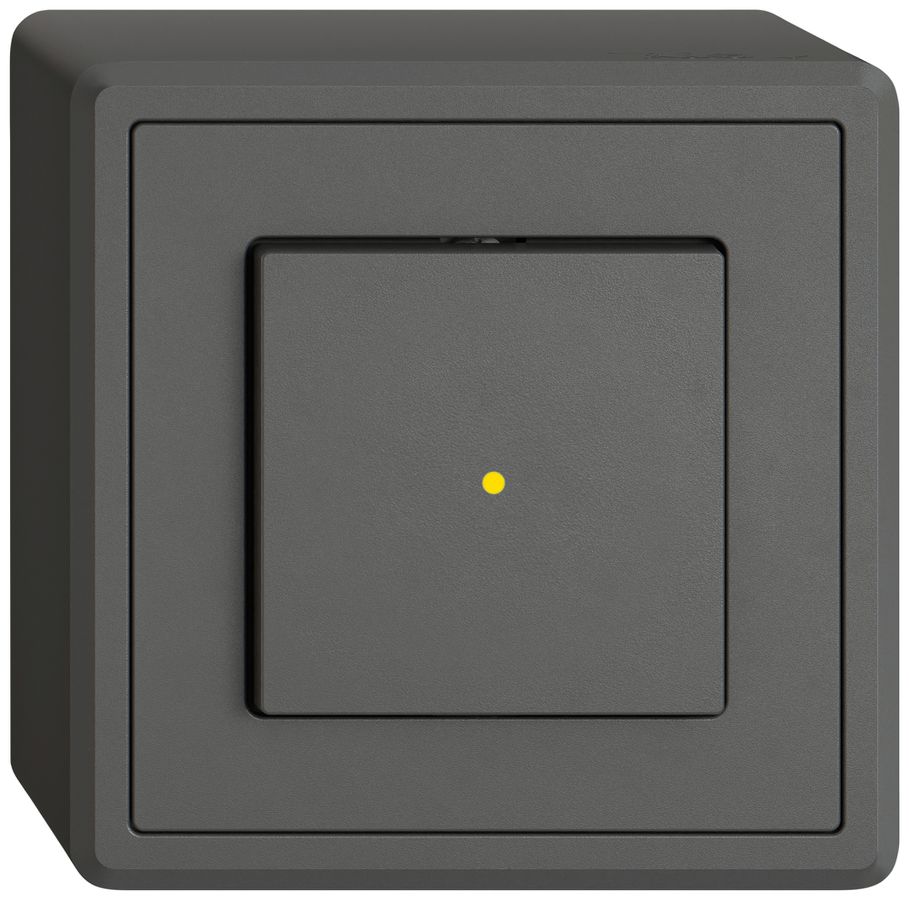 Poussoir AP EDIZIO.liv SNAPFIX® ARK/1P éclairage frontal jaune grf