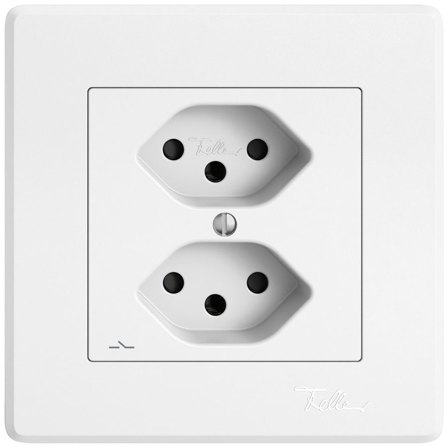 UP-Steckdose EDIZIO.liv SNAPFIX® 2×T13 1×S mit Shutter ws