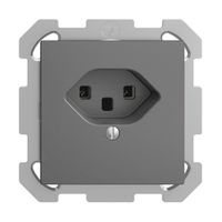 UP-Steckdose EDIZIOdue T23 16A dunkelgrau, Schraubklemmen