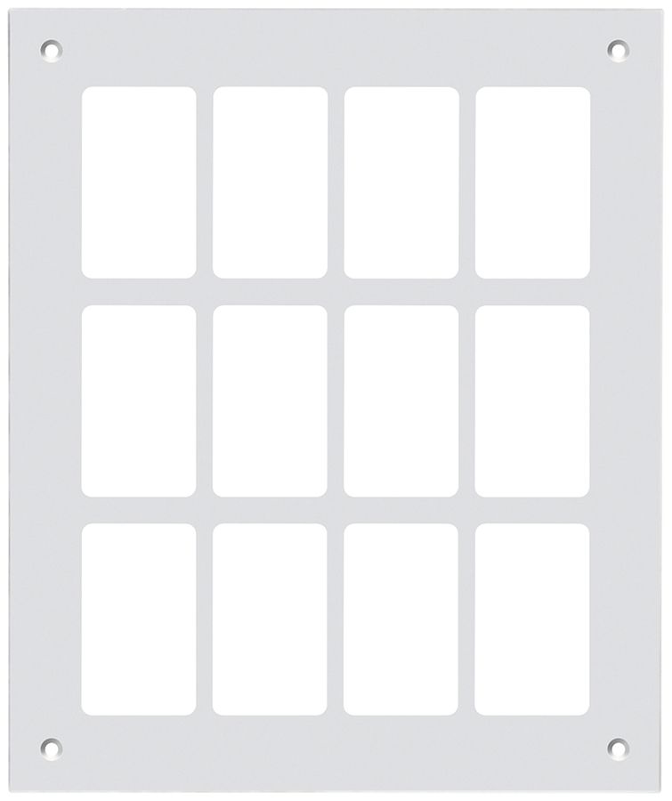 Plaque de montage Hager FLF 3/5 3×4 aluminium anodisé bc