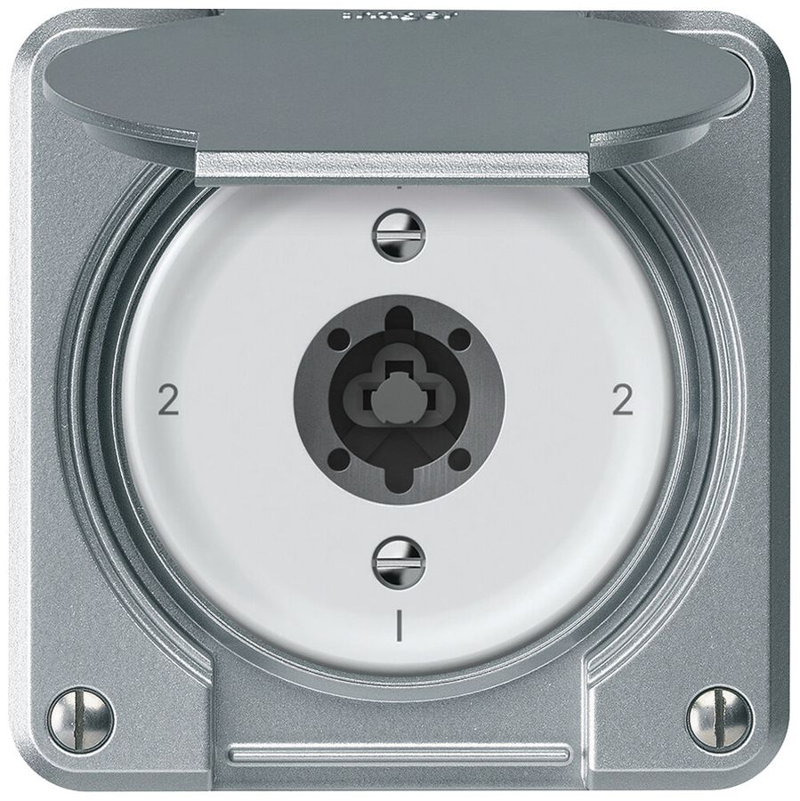 Interruttore a chiave INC robusto deviatore 16A 250V 86×86mm alluminio