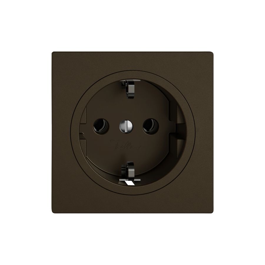 Steckdose EDIZIO.liv SNAPFIX® SCHUKO 16A 230V 60×60mm umbra