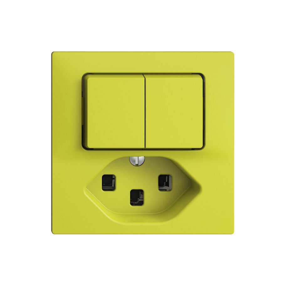 Kombination 2×A-R/1L+T23 16A EDIZIOdue lemon