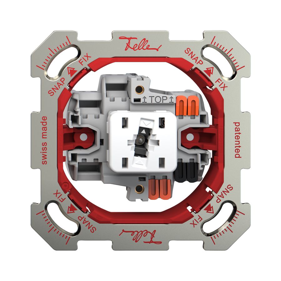 Poussoir ENC Feller SNAPFIX® ARL/1P lat.blanc
