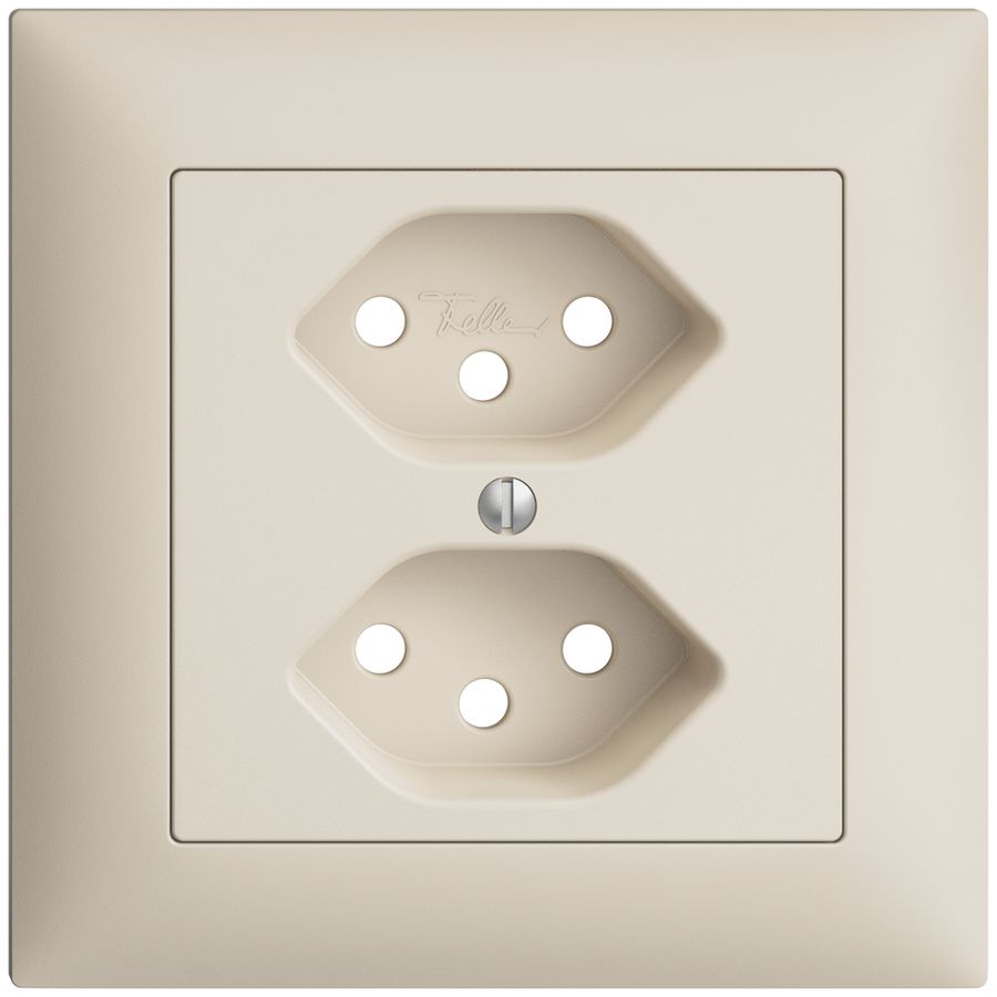 Frontset EDIZIOdue crema 88×88mm 2×T13