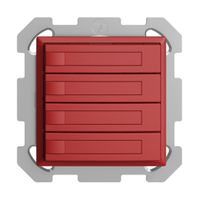 UP-KNX-Taster RGB EDUE, 250mW, o.LED, m.Papiereinlage, 4×Taste, 1×Tastenb., ber