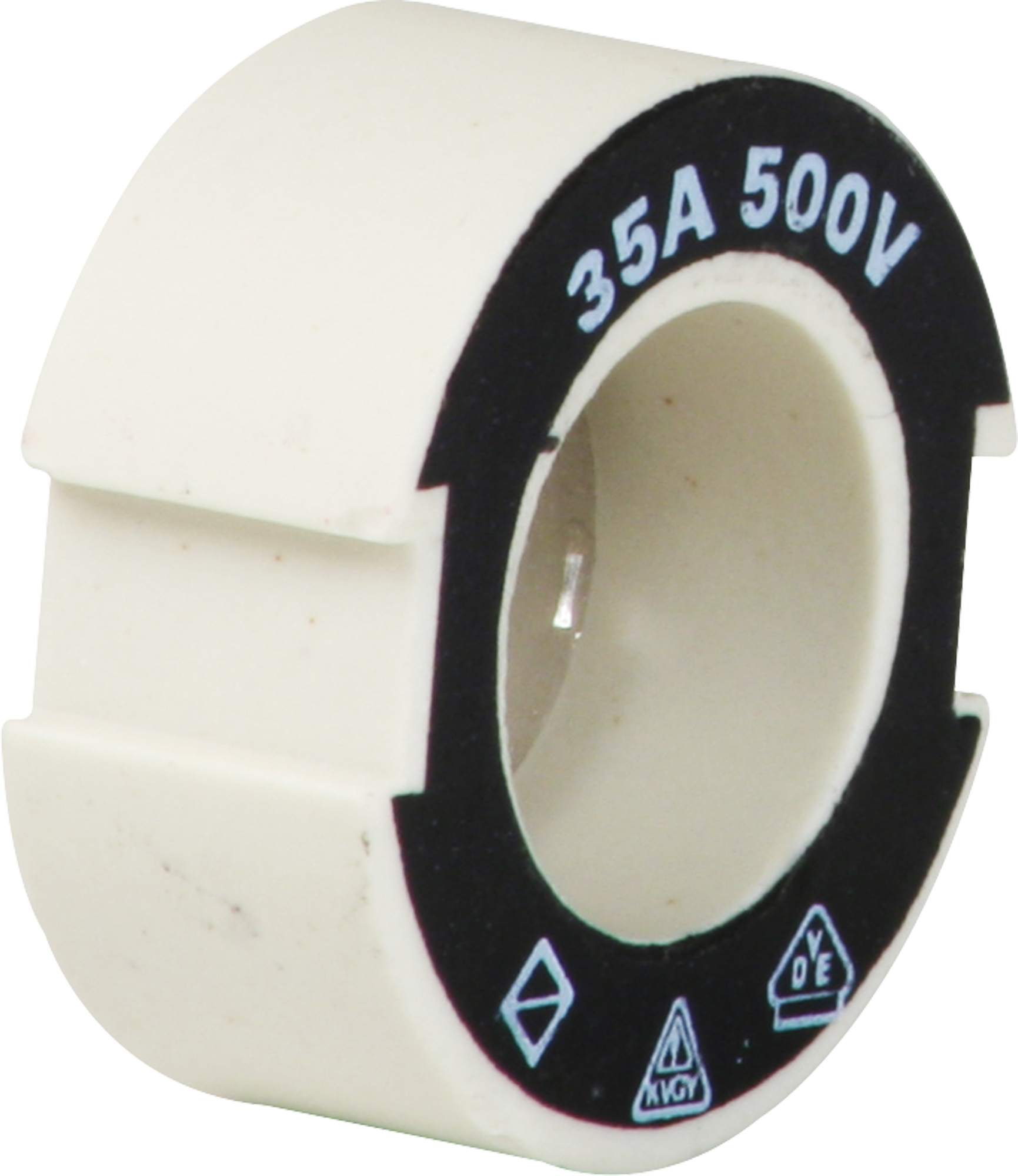 Vite calibrata DIII E33 500V in ceramica 35/40A secondo DIN 49516 nero