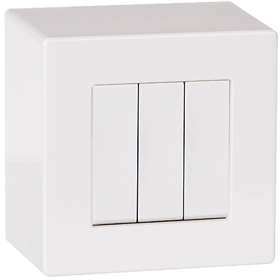 AP-Wippschalter ATO 3+3/1L + 0/1L weiss