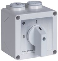 AP-Steuerschalter K&N 20A/400V 0/2L IP65 grau, "0-1"