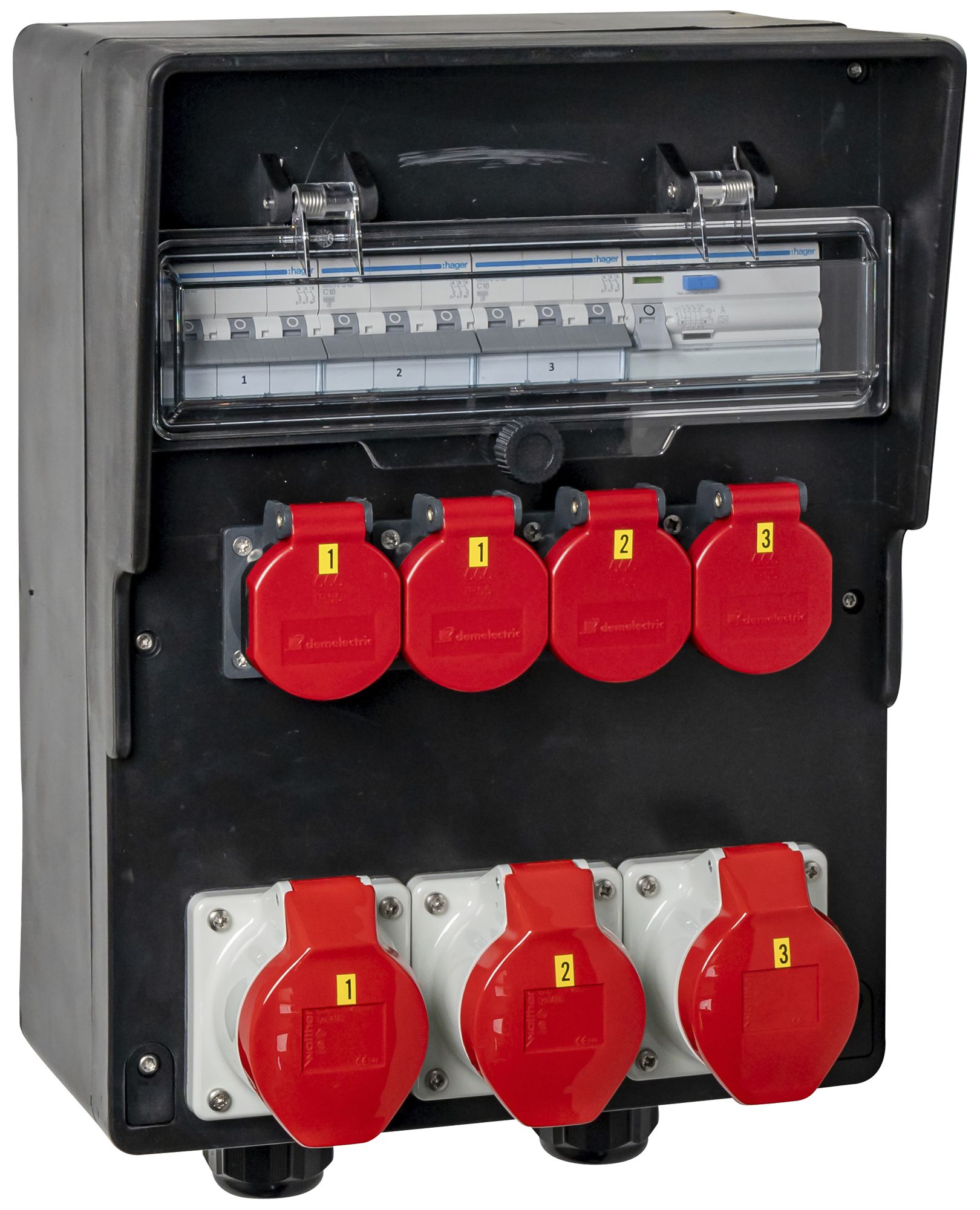 Stromverteiler DEM DB24494 40A 2×LS 1×FI 4×T25 3×16A