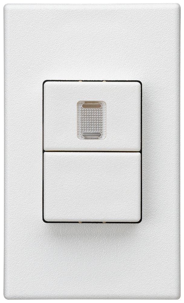 EB-Doppel-Taster Hager FLF 10A/250V 0/1L 1× beleuchtet weiss