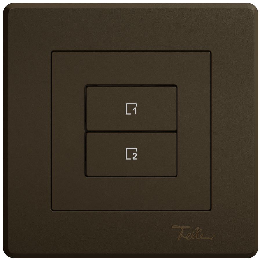 Poussoir scènes ENC EDIZIO.liv Wiser SNAPFIX® 2 scènes 2 touches br