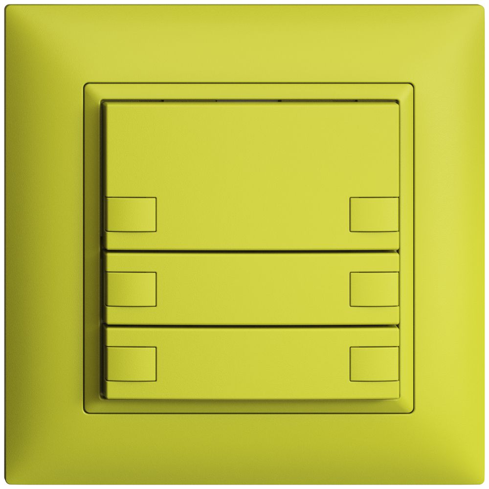 Poussoir ENC KNX 6× EDIZIOdue lemon RGB sans LED