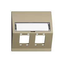 Kit montage INC EDIZIOdue F sortie oblique 2×R&M cat.5e/6/LC spécial, sand