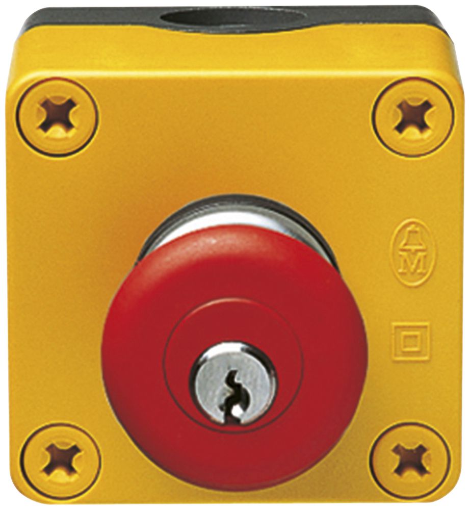 Bouton arrêt d'urgence AP Hager 1F/1O