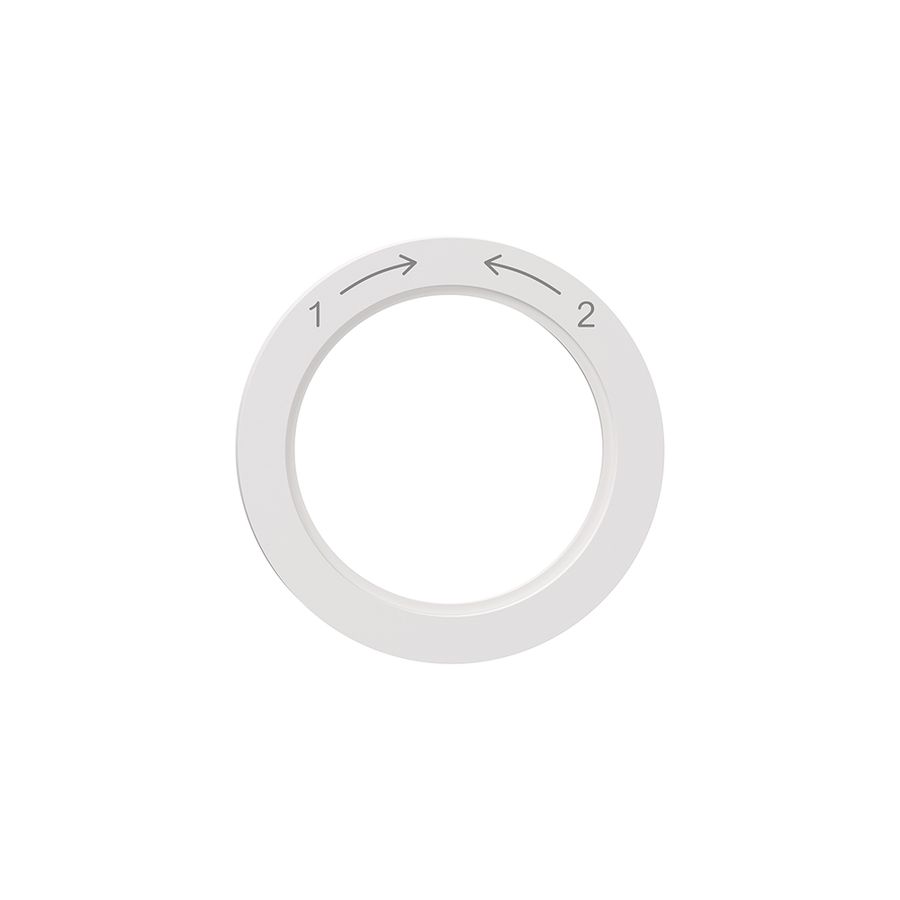 Disque indicateur NEVO, p.interrupteur rotatif, 1-> <-2, blanc