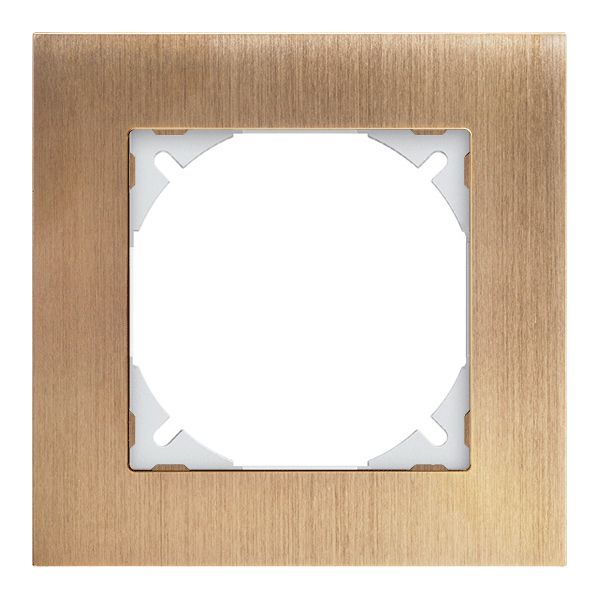 Abdeckrahmen EDIZIOdue prestige 1×1 messing champagne