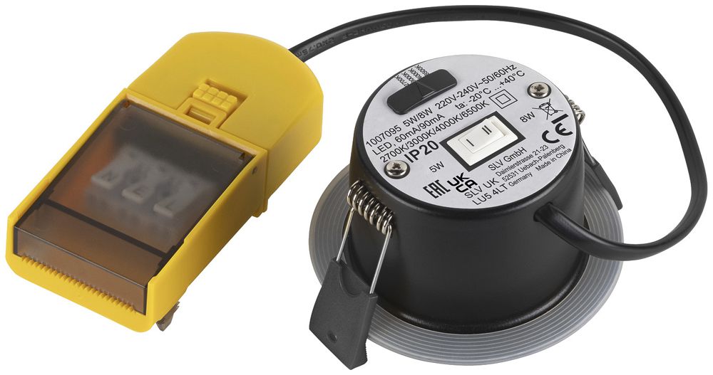 LED-Downlight SLV UNIVERSAL 5/8W 560lm 2700/3000/4000/6500K DIM schwarz