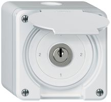 Interruttore a chiave con copertura AP robusto IP55 S3/1P bianco