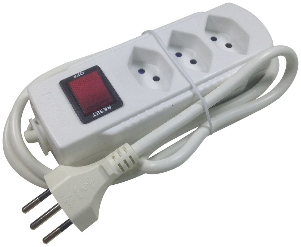 Presa multipla con interruttore ELBROLINE 3×T13 1.5m bianco
