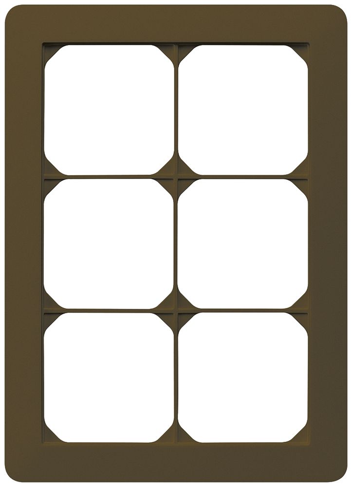UP-Abdeckrahmen kallysto.trend 3×2 braun 154×214mm