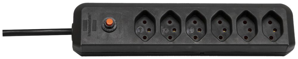 Prise multiple cleverLINE reset 6×T13 H05VV-F 3×1mm² 2m noir