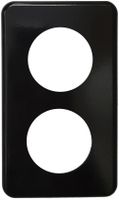 Plaque de recouvrement I-I 2×45mm noir